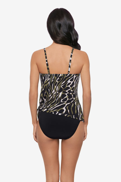 Miraclesuit Black/Multi Magicsuit Safari Sands Alex Tankini Top
