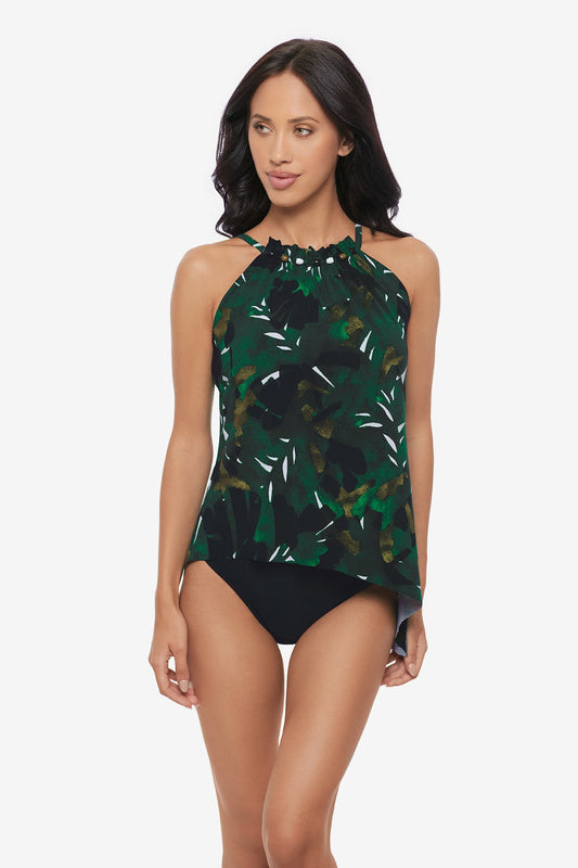 Miraclesuit Green/Multi Magicsuit Palmetto Regina Tankini Top
