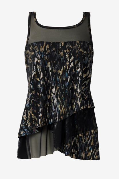 Miraclesuit Black/Multi Mirage Tankini Top in Sparkle Plenty