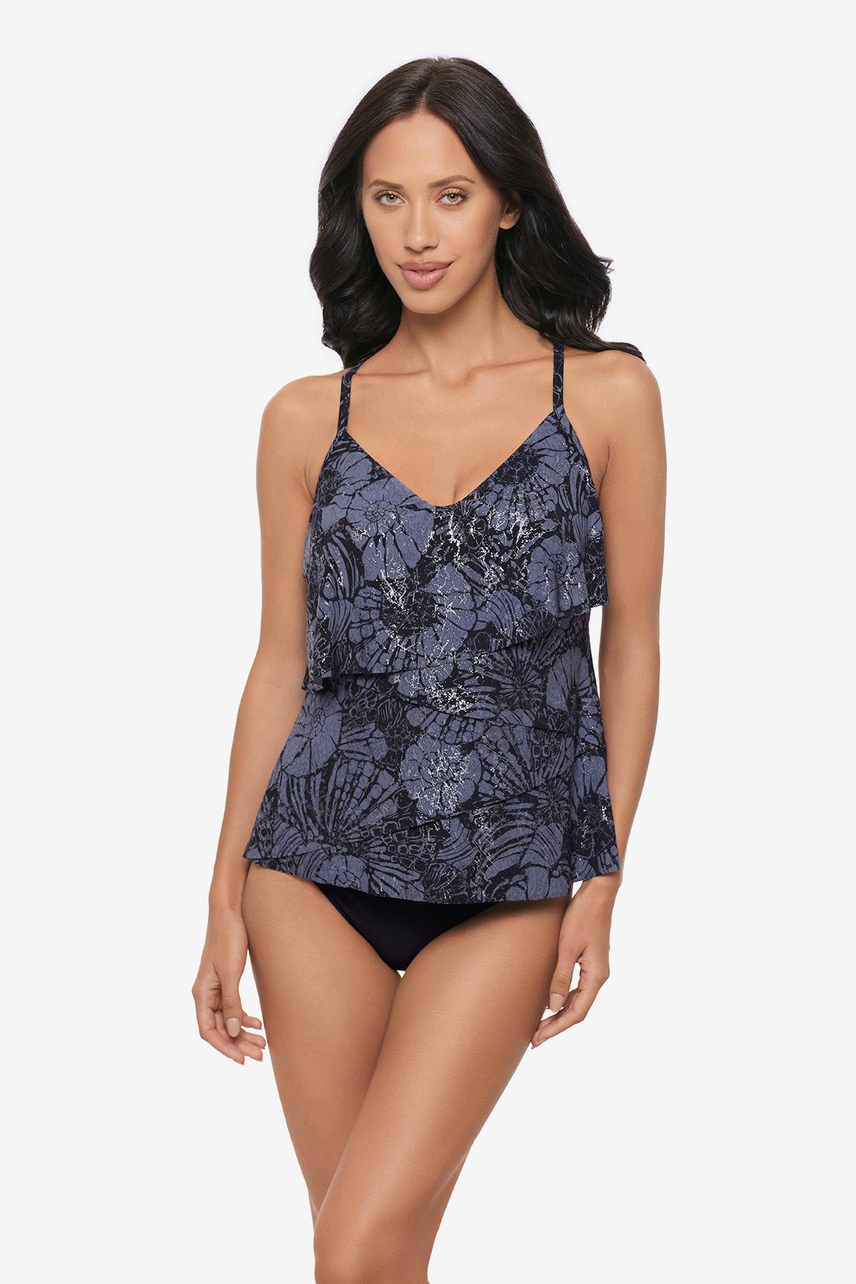 Miraclesuit Black/Multi Magicsuit Shell Beach Chloe Tankini Top