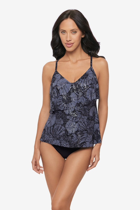 Miraclesuit Black/Multi Magicsuit Shell Beach Chloe Tankini Top