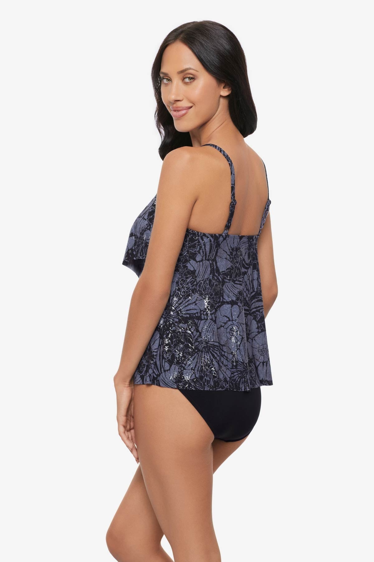 Miraclesuit Black/Multi Magicsuit Shell Beach Chloe Tankini Top