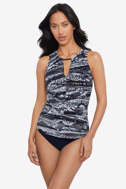 Miraclesuit Black/Grey Magicsuit Za'Atar Chanae Tankini Top