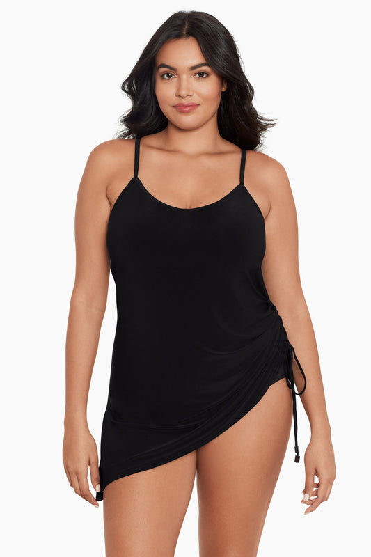 Miraclesuit Black Magicsuit Plus Size Brynn Swim Dress