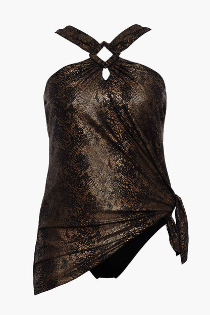 Miraclesuit Black/Brown Magicsuit Xantu Beverly One Piece Swimsuit