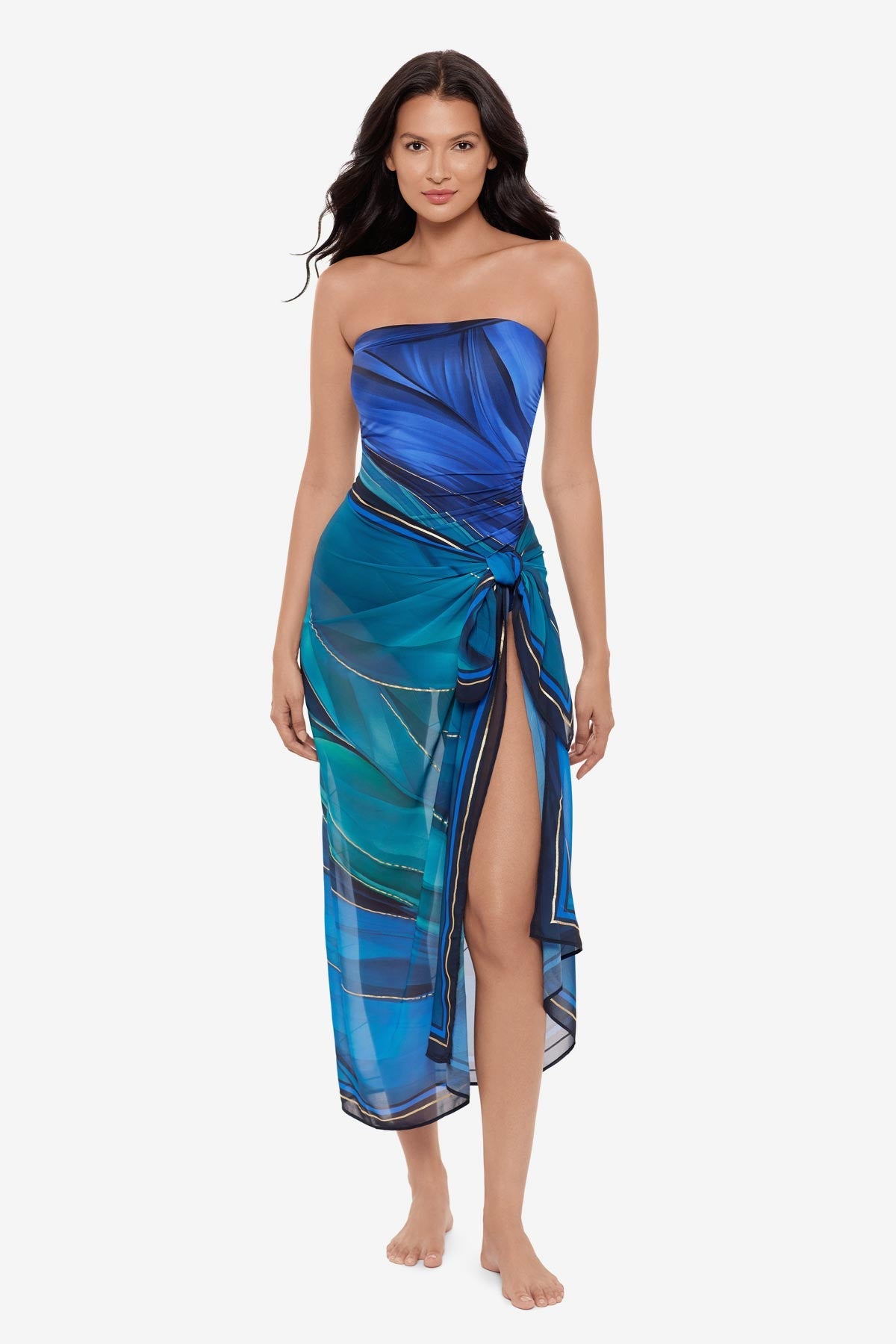 Miraclesuit Blue/Multi Pareo Cover Up in Maldiva