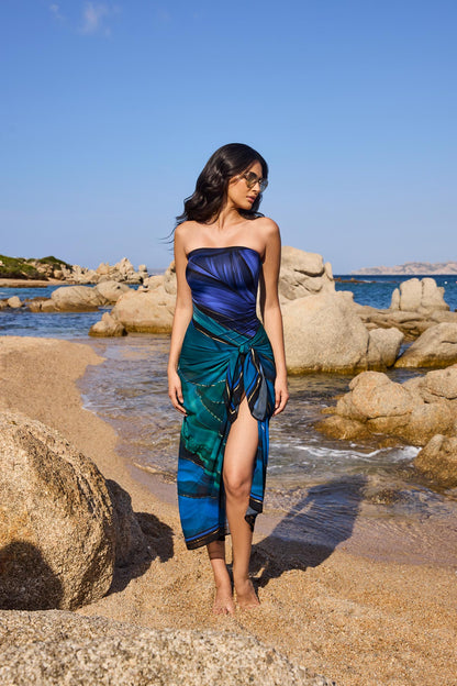 Miraclesuit Blue/Multi Pareo Cover Up in Maldiva