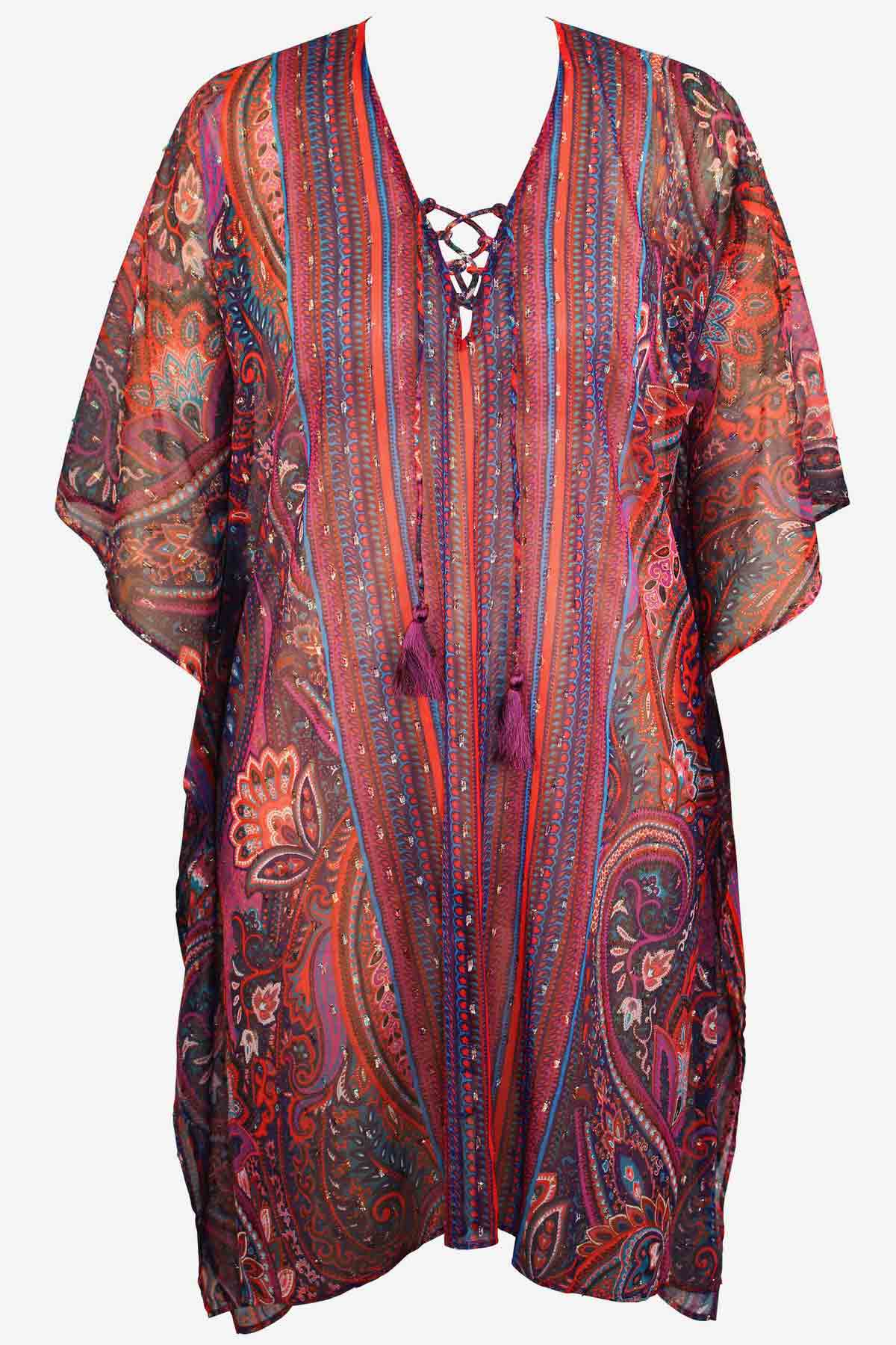 Miraclesuit Multi Dynasty Caftan Swim Cover Up