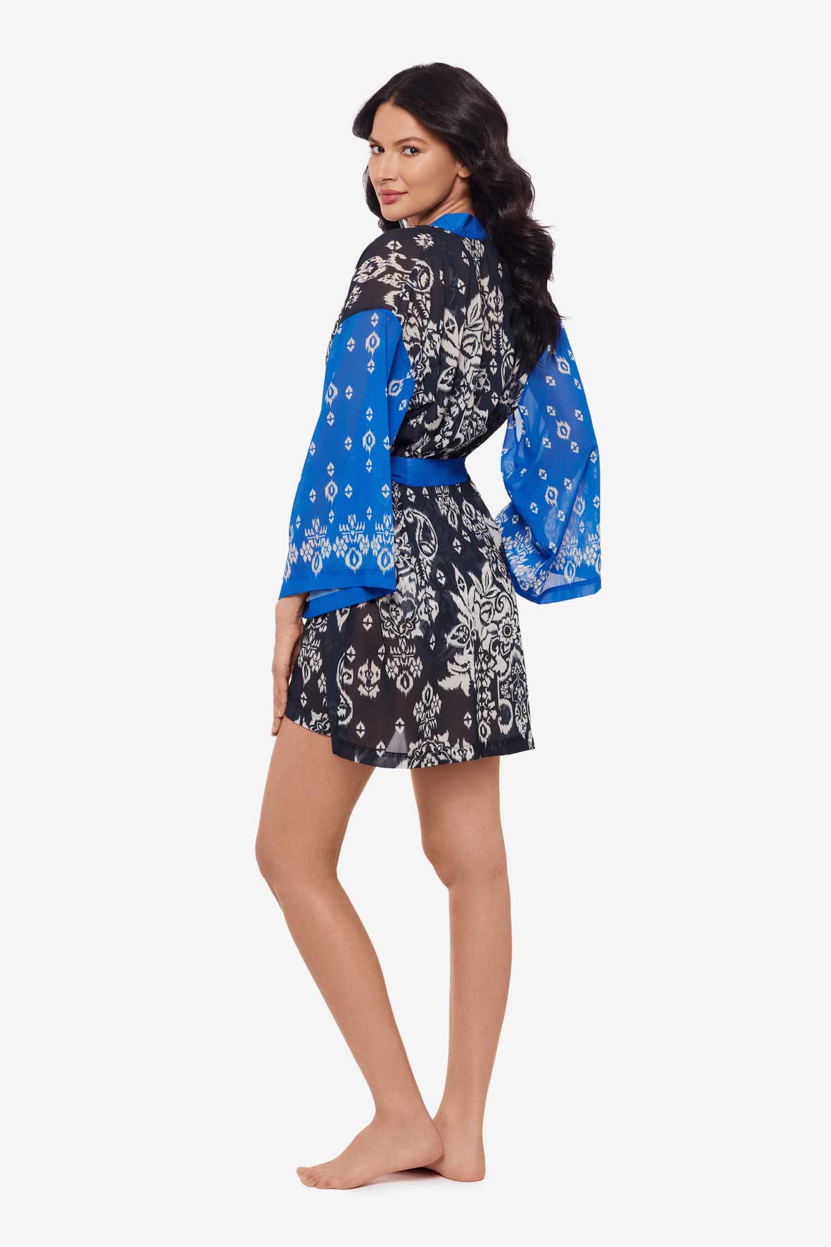Miraclesuit Midnight/White Talavera Kimono Swim Cover Up