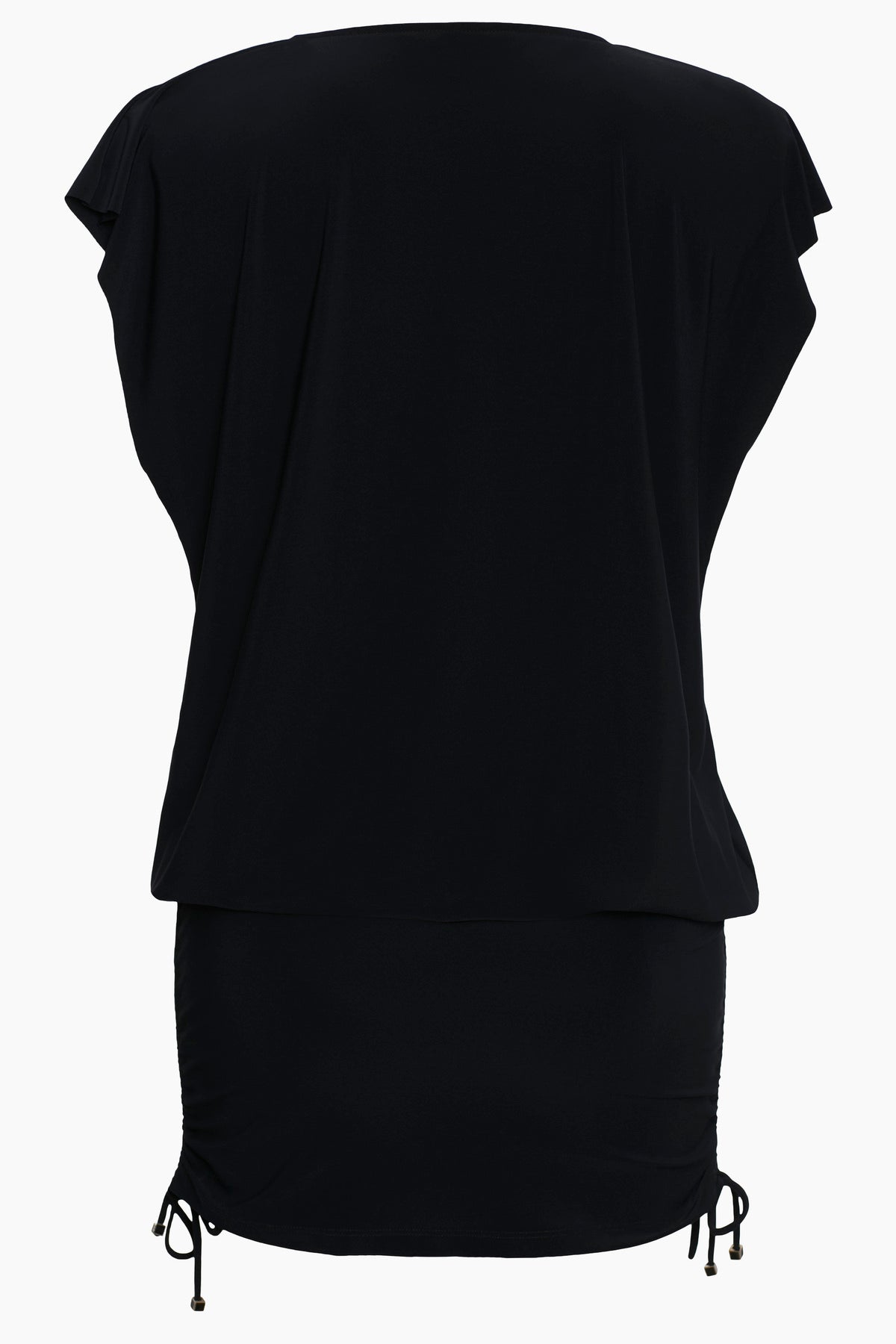 Miraclesuit Black Magicsuit Shirred Beach Dress Swim Cover Up