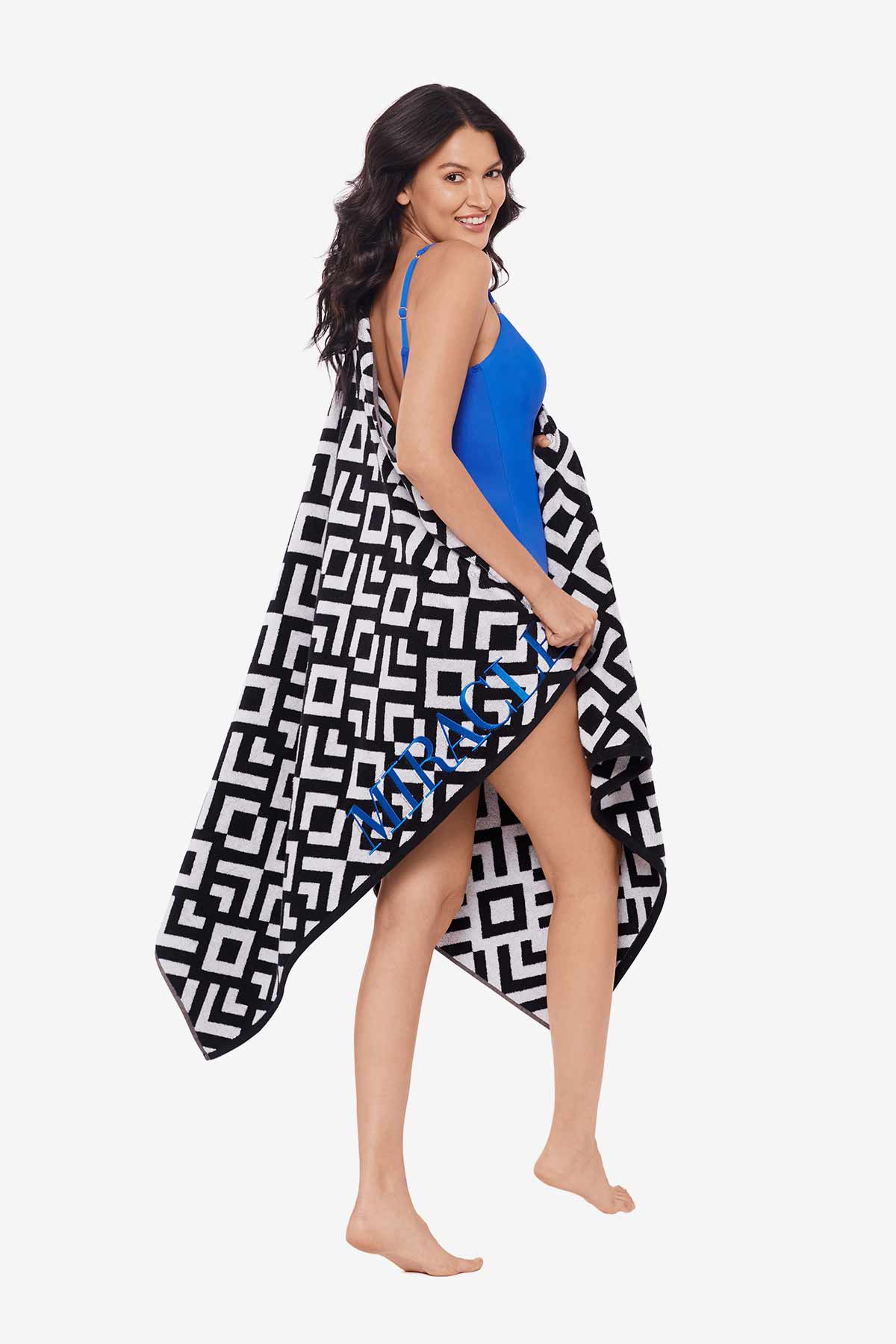 Miraclesuit Black/White Beach Towel Geo