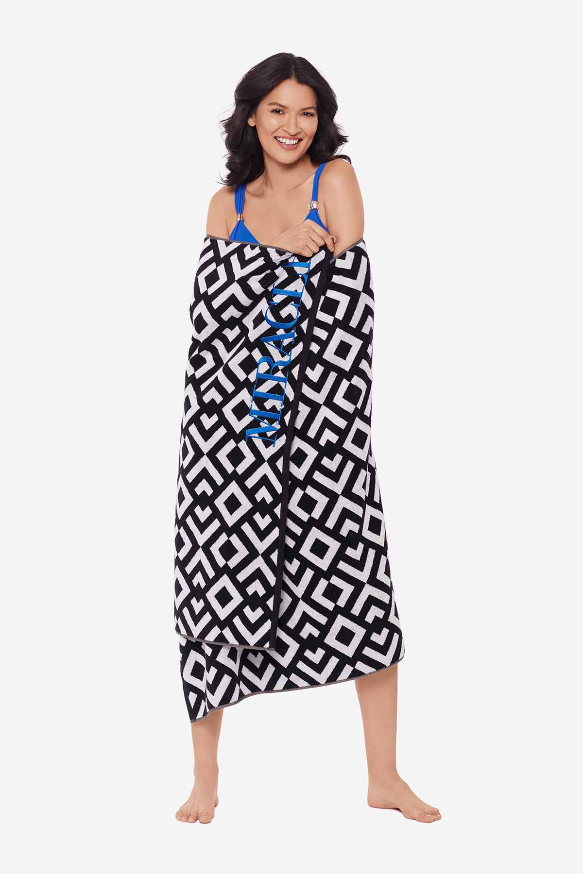 Miraclesuit Black/White Beach Towel Geo
