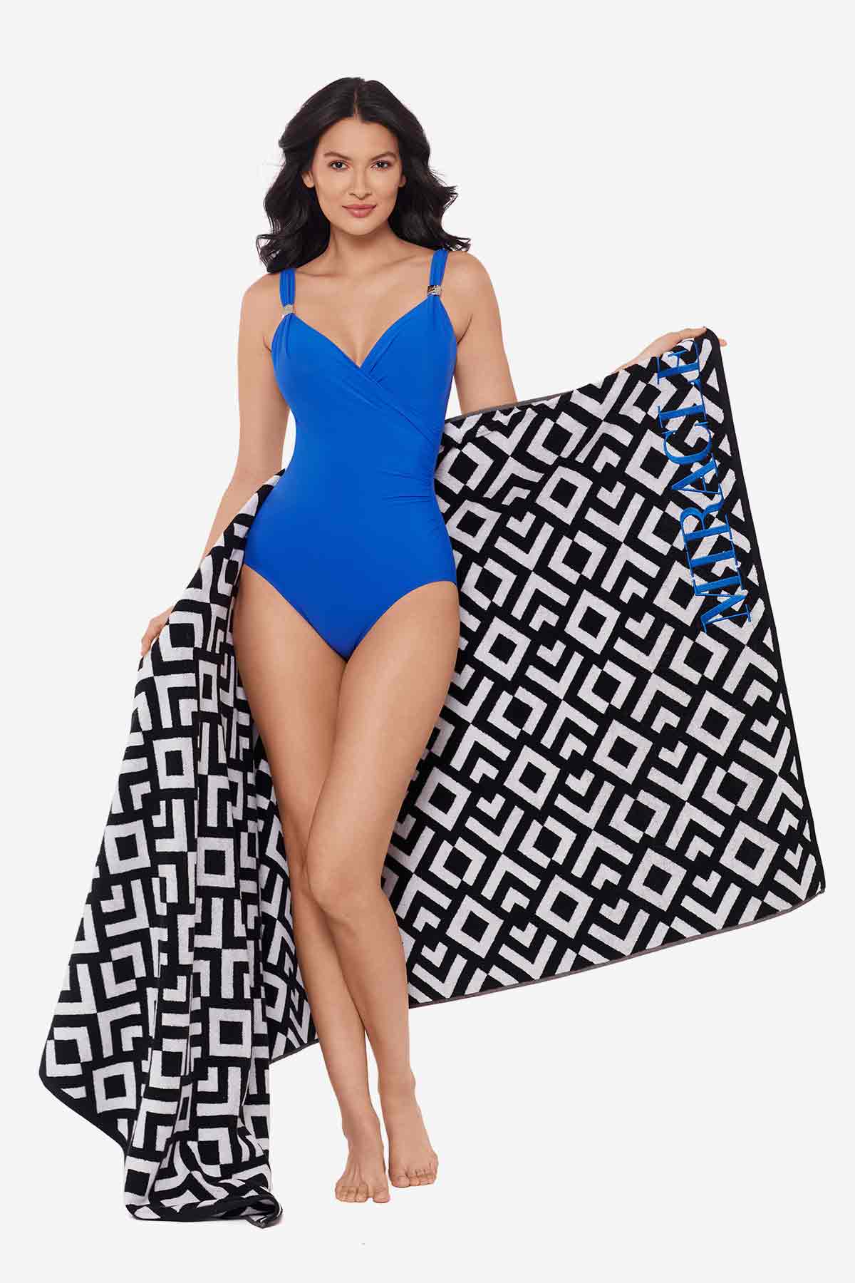 Miraclesuit Black/White Beach Towel Geo