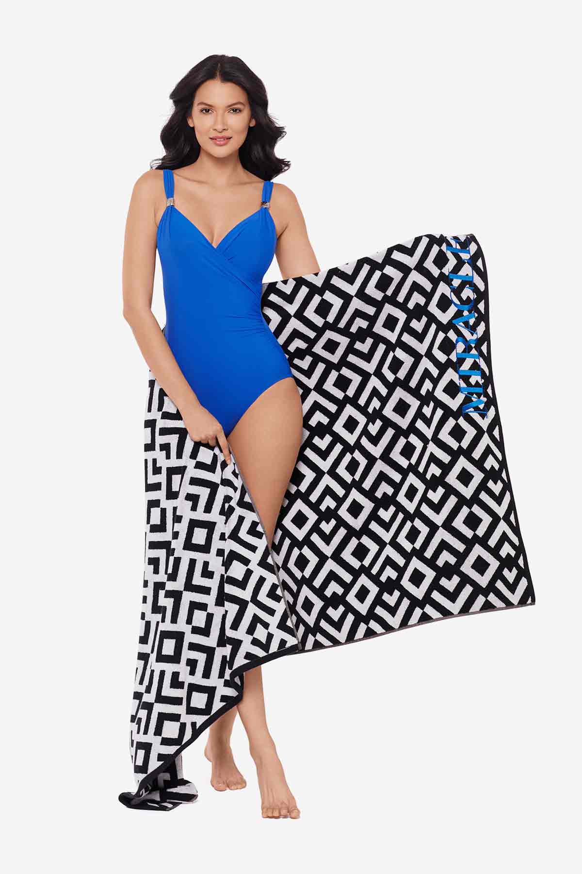Miraclesuit Black/White Beach Towel Geo
