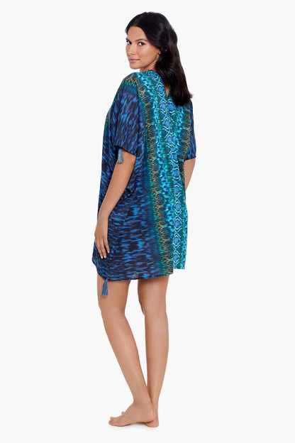Miraclesuit Blue/Multi Alhambra Caftan Cover Up