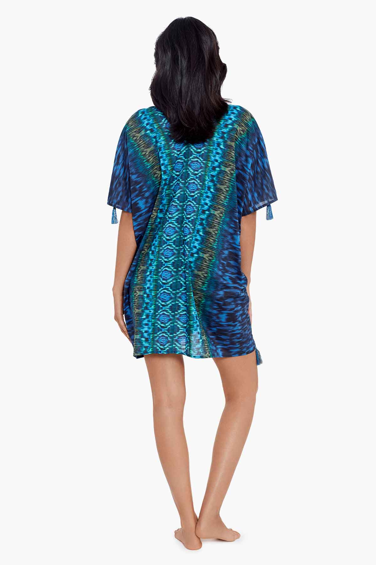 Miraclesuit Blue/Multi Alhambra Caftan Cover Up