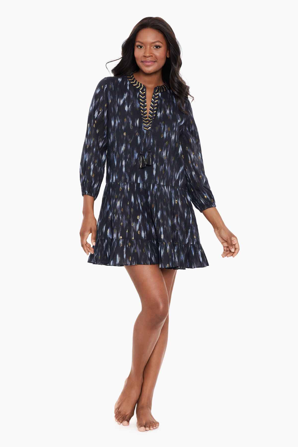 Miraclesuit Black/Multi Bronze Reign Beach Dress Swim Cover Up