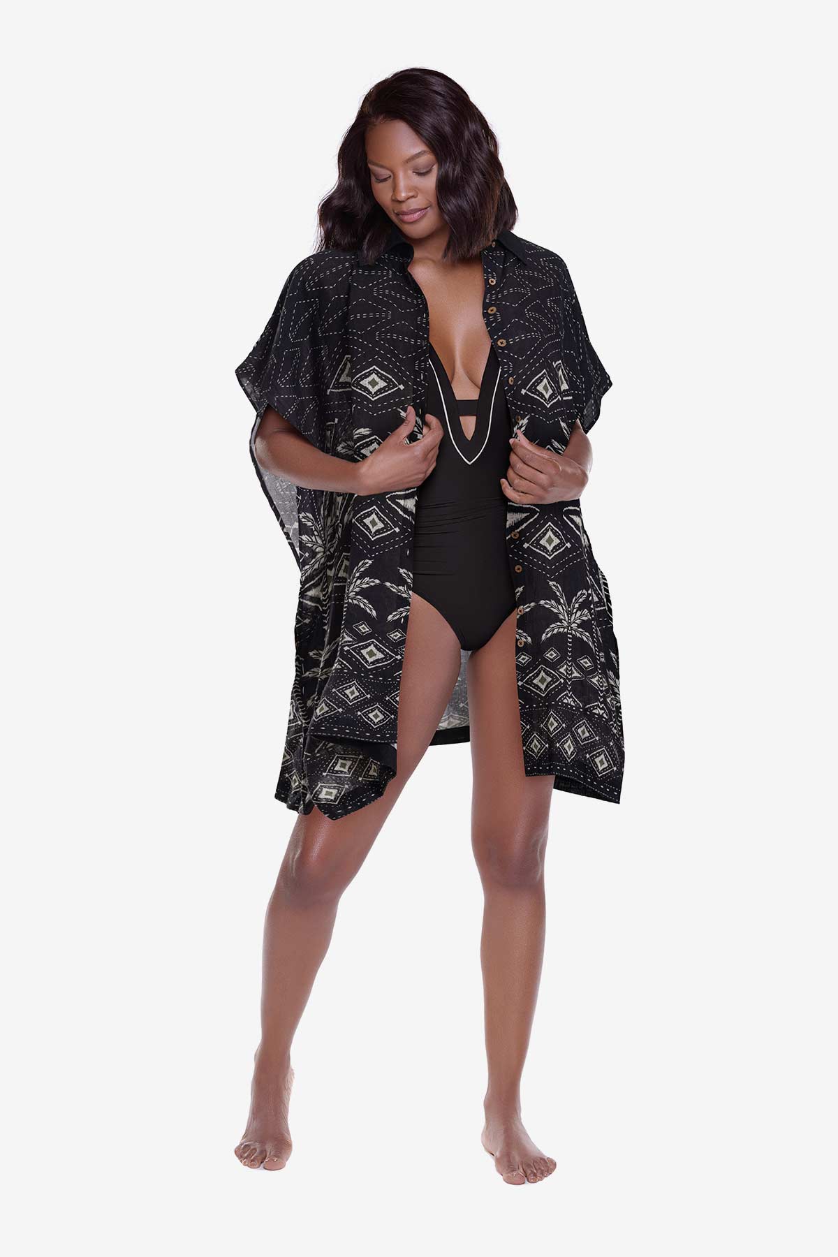 Miraclesuit Perla Palma Beach Shirt Cover Up in Perla Palma