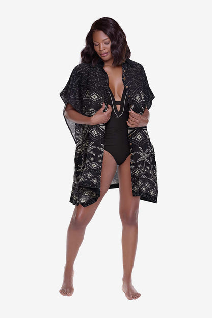 Miraclesuit Perla Palma Beach Shirt Cover Up in Perla Palma