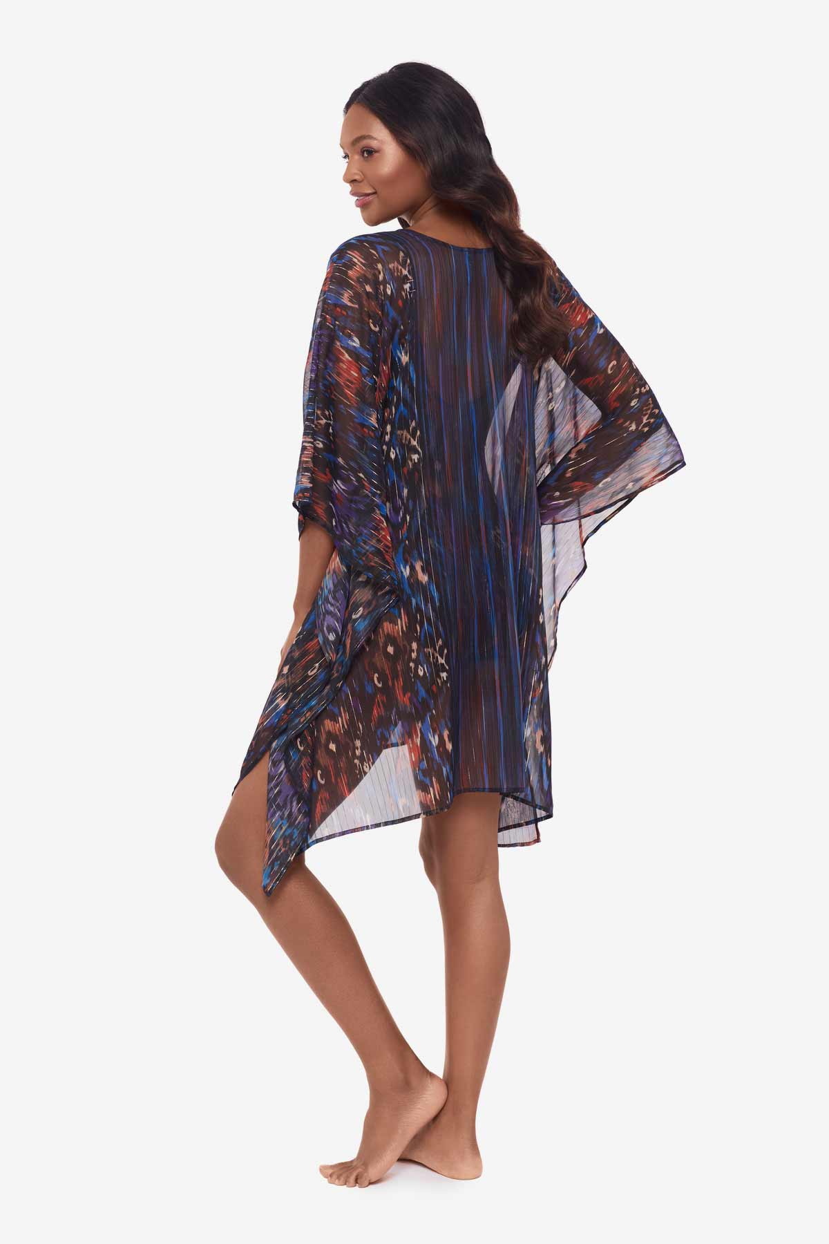 Miraclesuit Black/Multi Tapiz Caftan Swim Cover Up