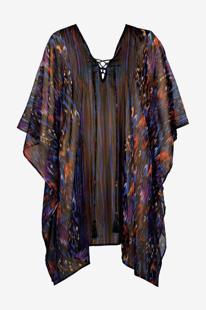 Miraclesuit Black/Multi Tapiz Caftan Swim Cover Up