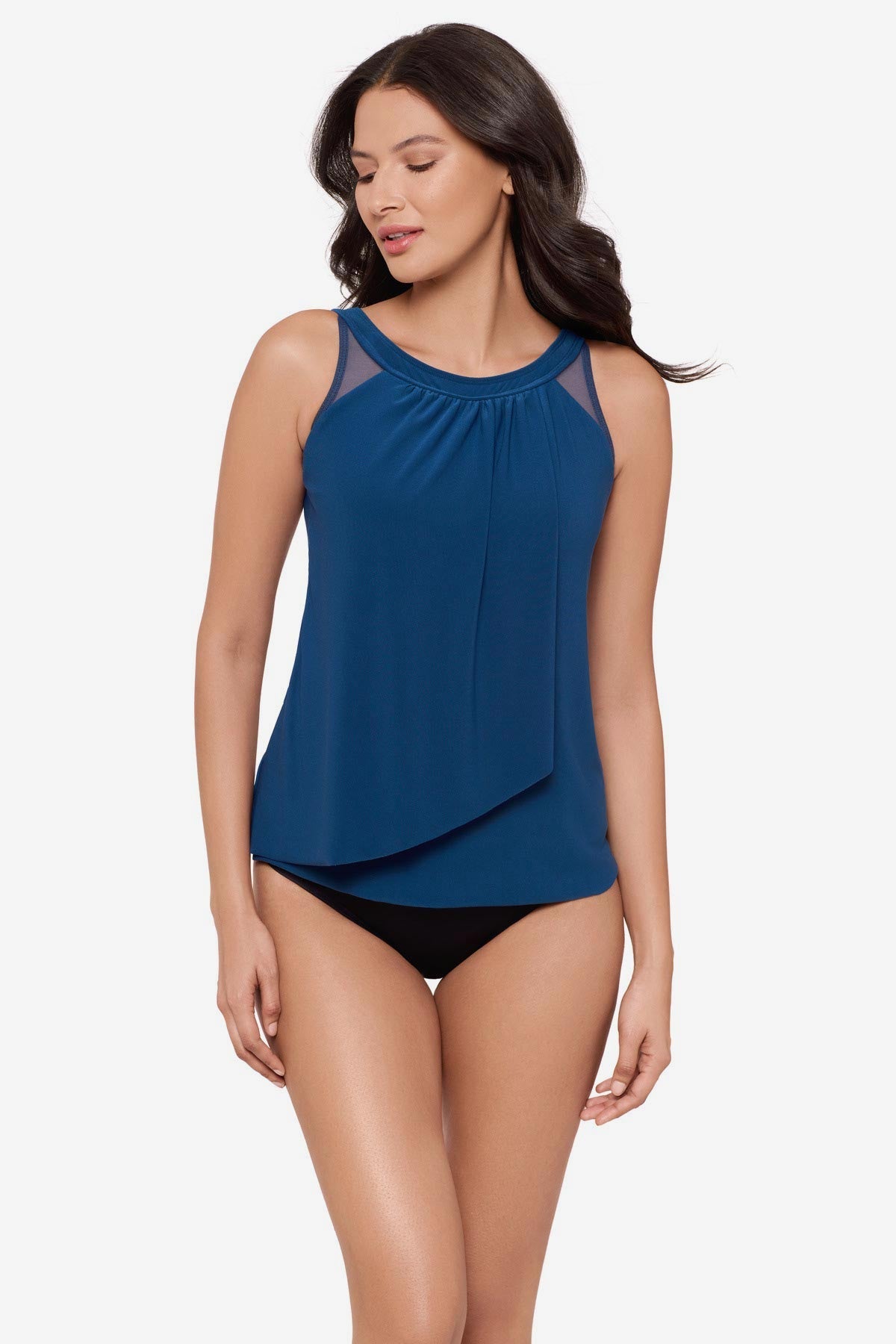 Miraclesuit Black DD-Cup Ursula Tankini Top