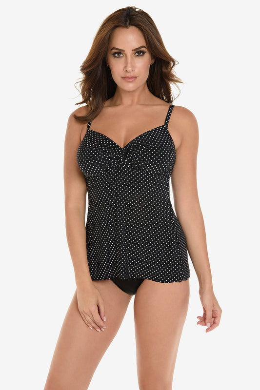 Miraclesuit Black/White Pin Point Roswell Tankini