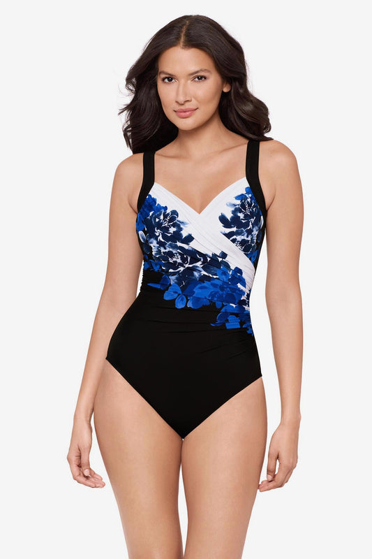 Miraclesuit Black/Multi DDD-Cup Sanibel One Piece in Ombra Fiore