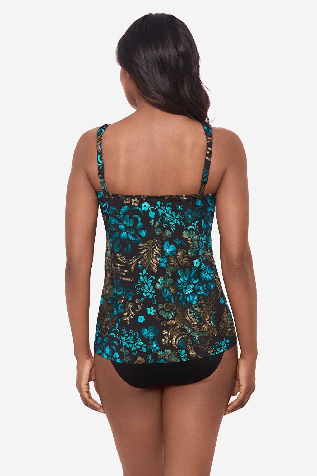 Miraclesuit Black/Multi Flor De Mare Mirage Tankini Top