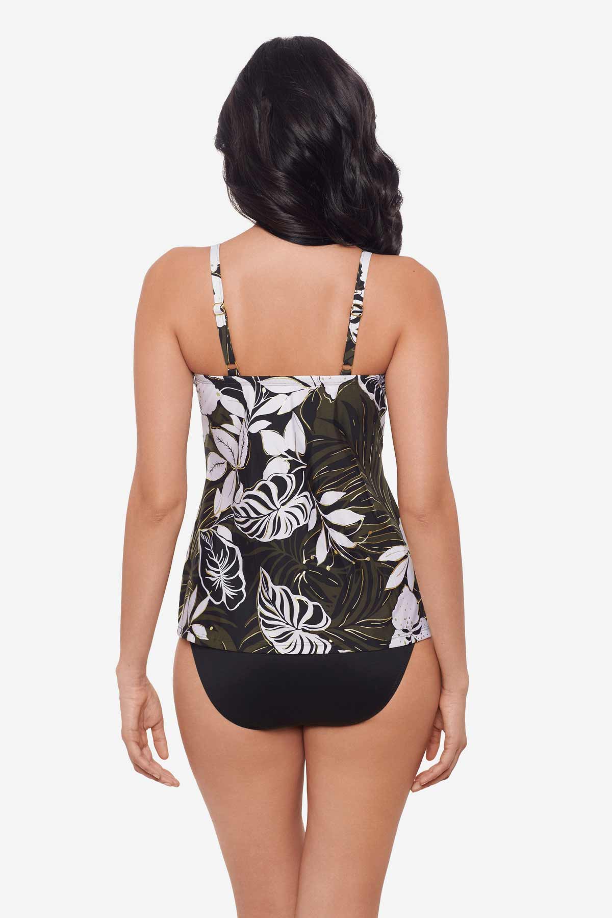 Miraclesuit Black/Multi Elle Dorado Love Knot Tankini Top