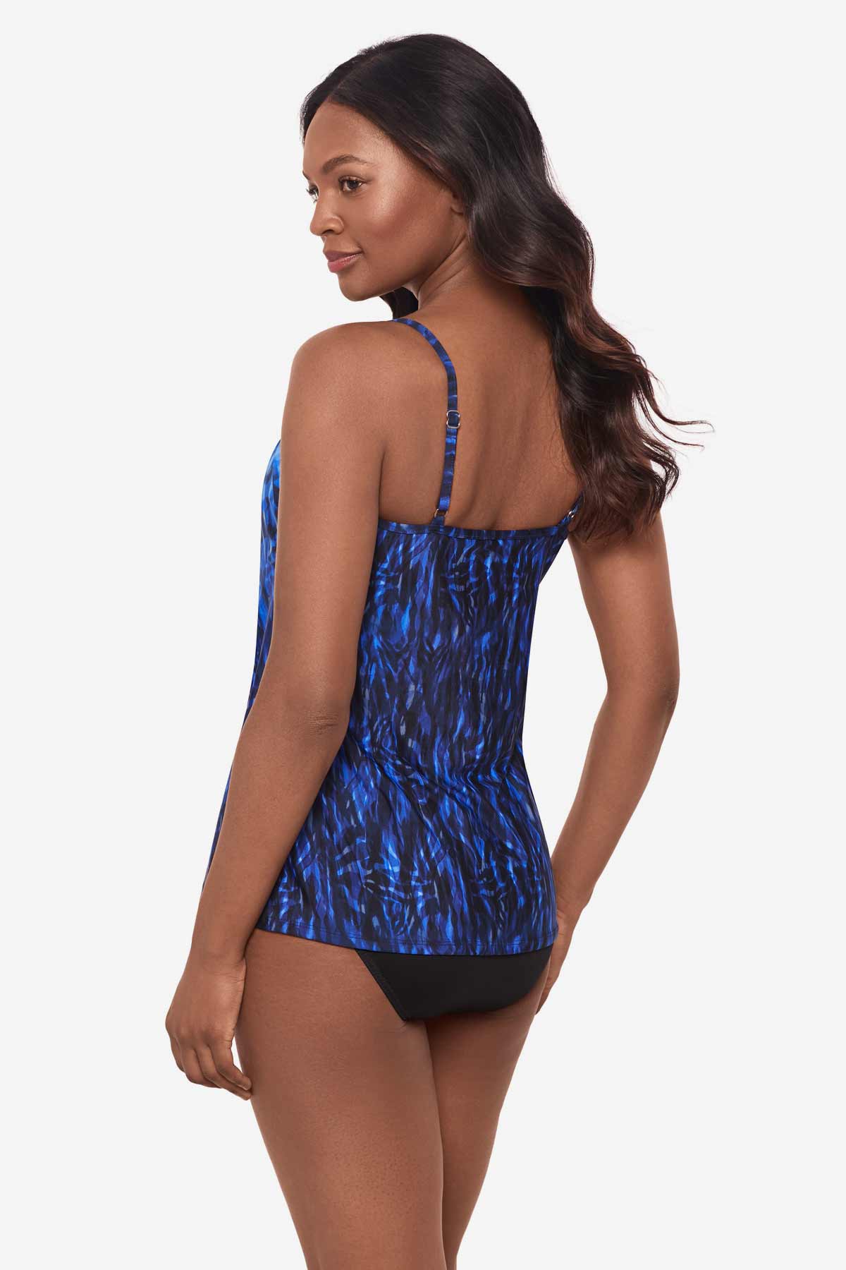Miraclesuit Blue/Black Paka Mayan Jubilee Tankini Top