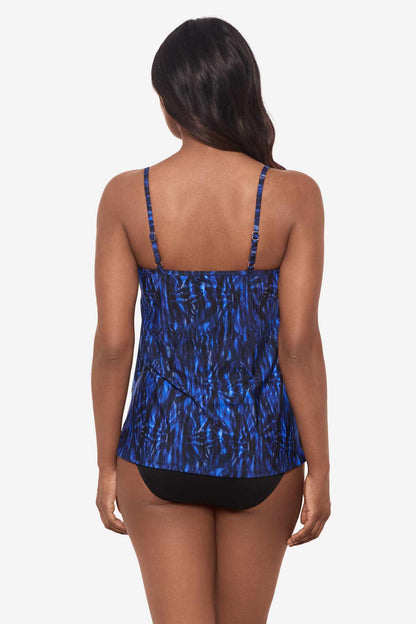 Miraclesuit Blue/Black Paka Mayan Jubilee Tankini Top