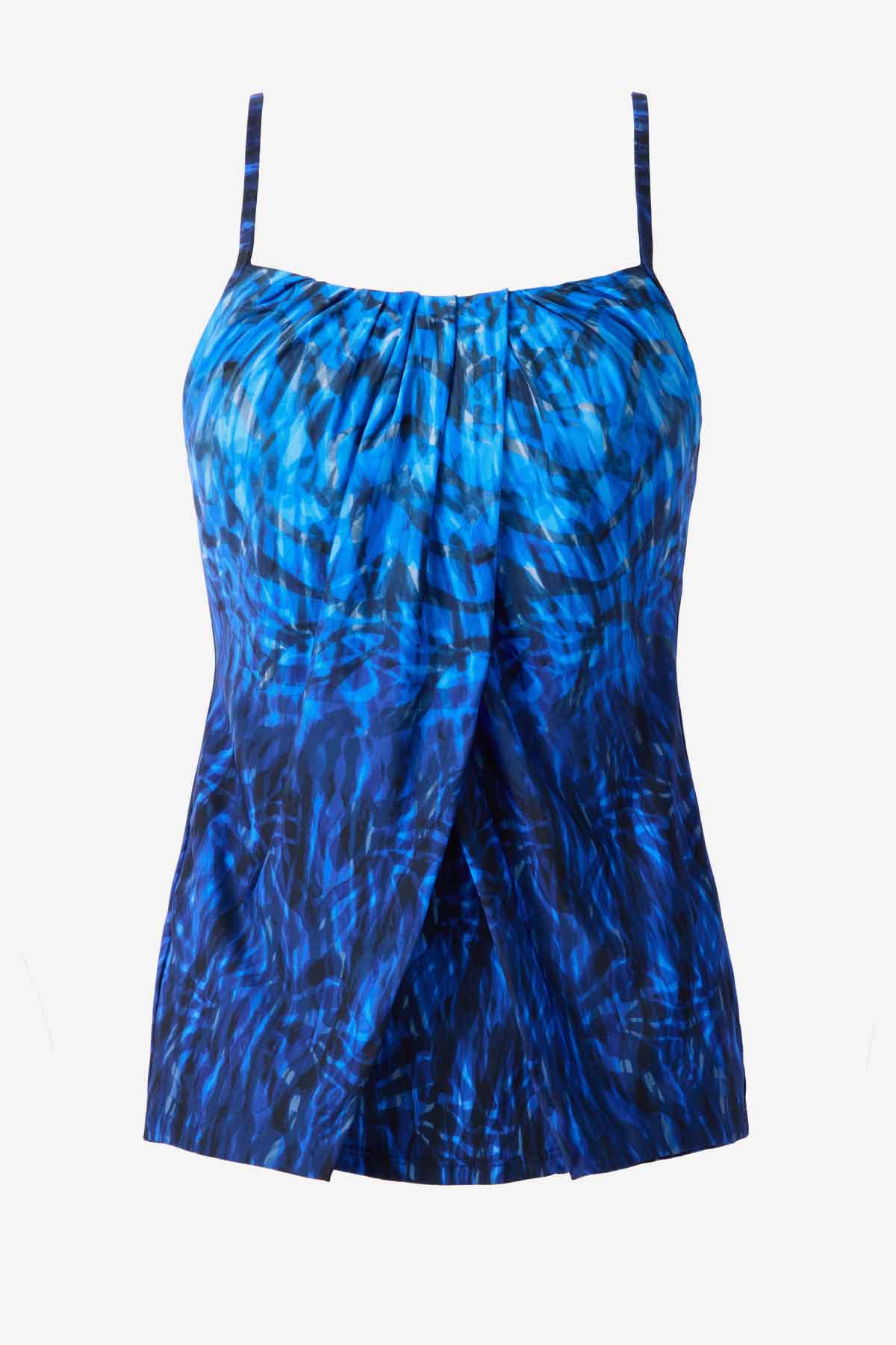 Miraclesuit Blue/Black Paka Mayan Jubilee Tankini Top