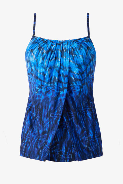 Miraclesuit Blue/Black Paka Mayan Jubilee Tankini Top