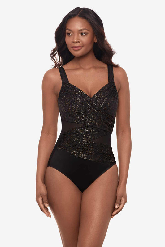 Miraclesuit Black Brillante Madero One Piece Swimsuit