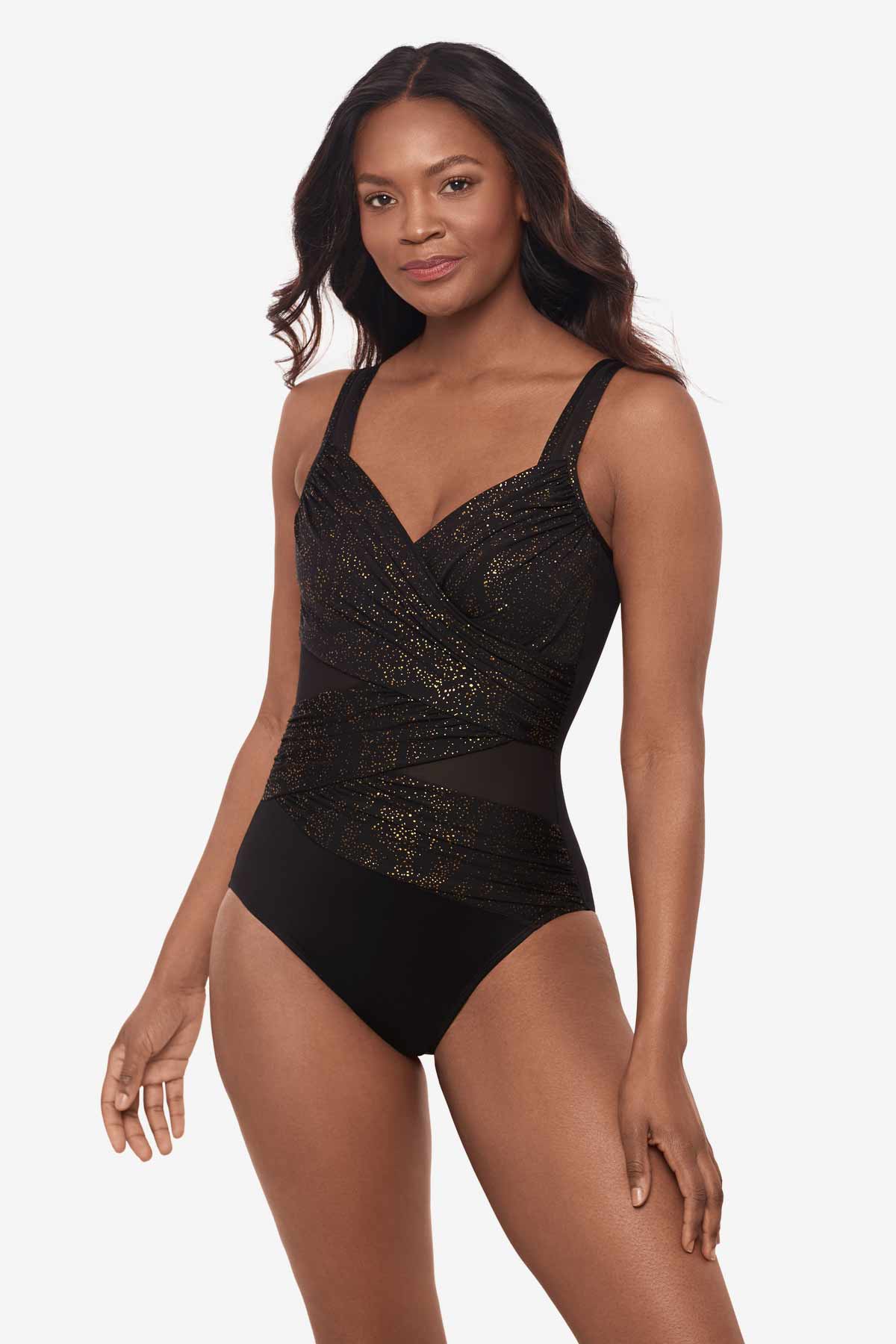 Miraclesuit Black Brillante Madero One Piece Swimsuit