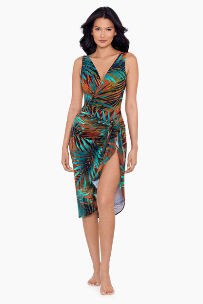 Miraclesuit Multi Tamara Tigre Long Sarong Swim Cover Up