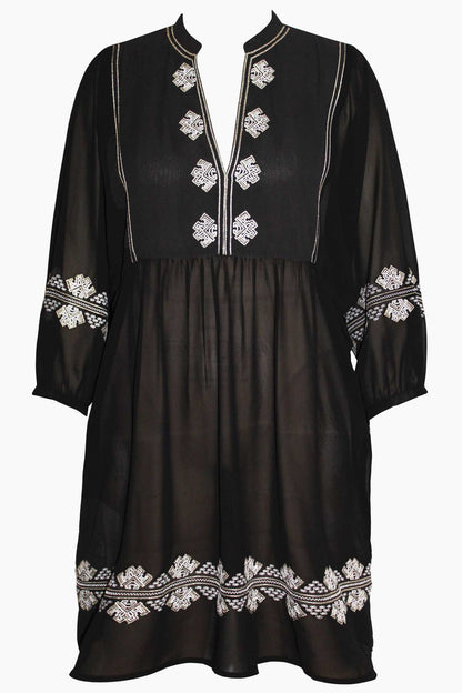 Miraclesuit Black/White Shore Leave Beach Dress Swim Cover Up