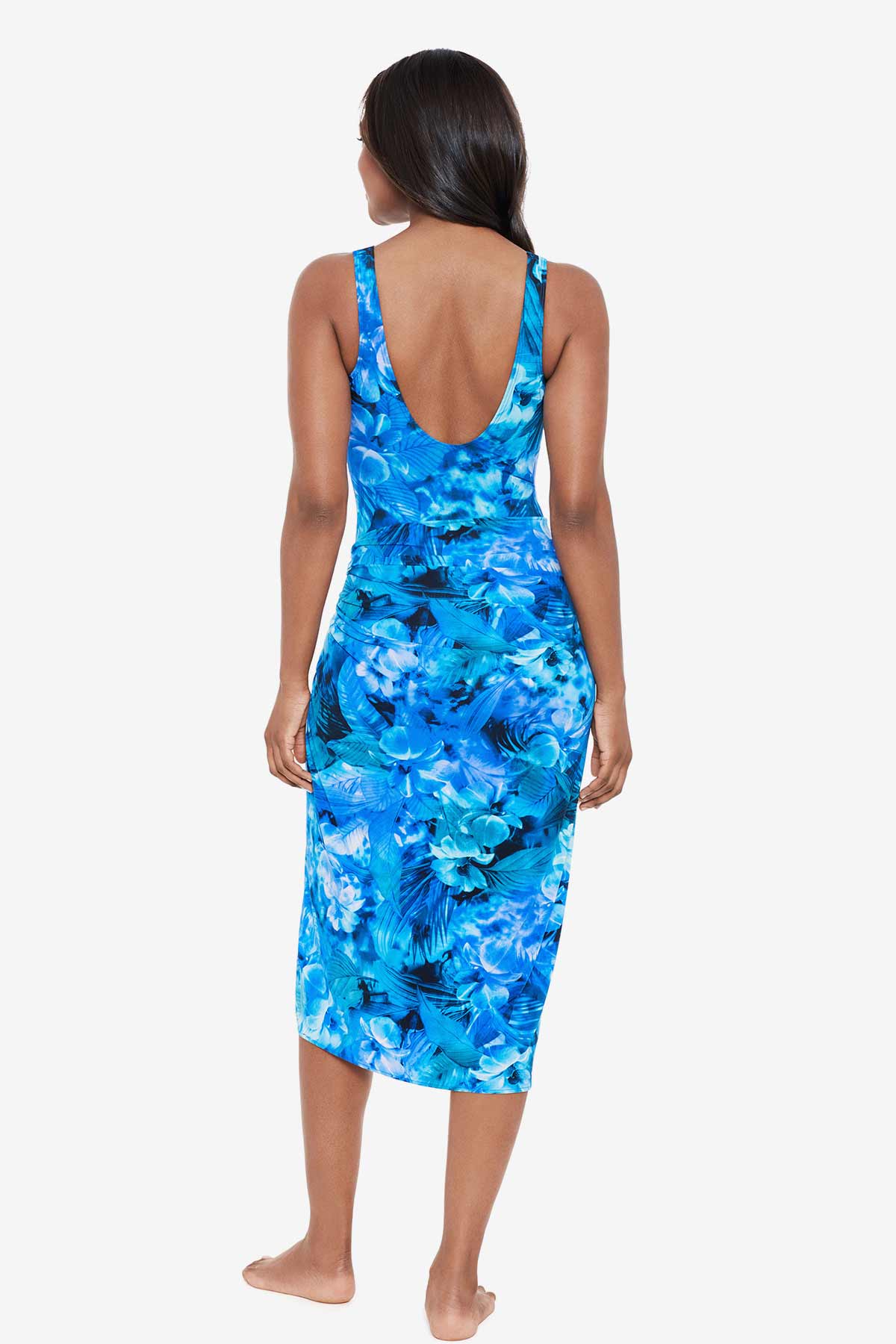 Miraclesuit Blue/Multi Sous Marine Long Sarong Swim Cover Up