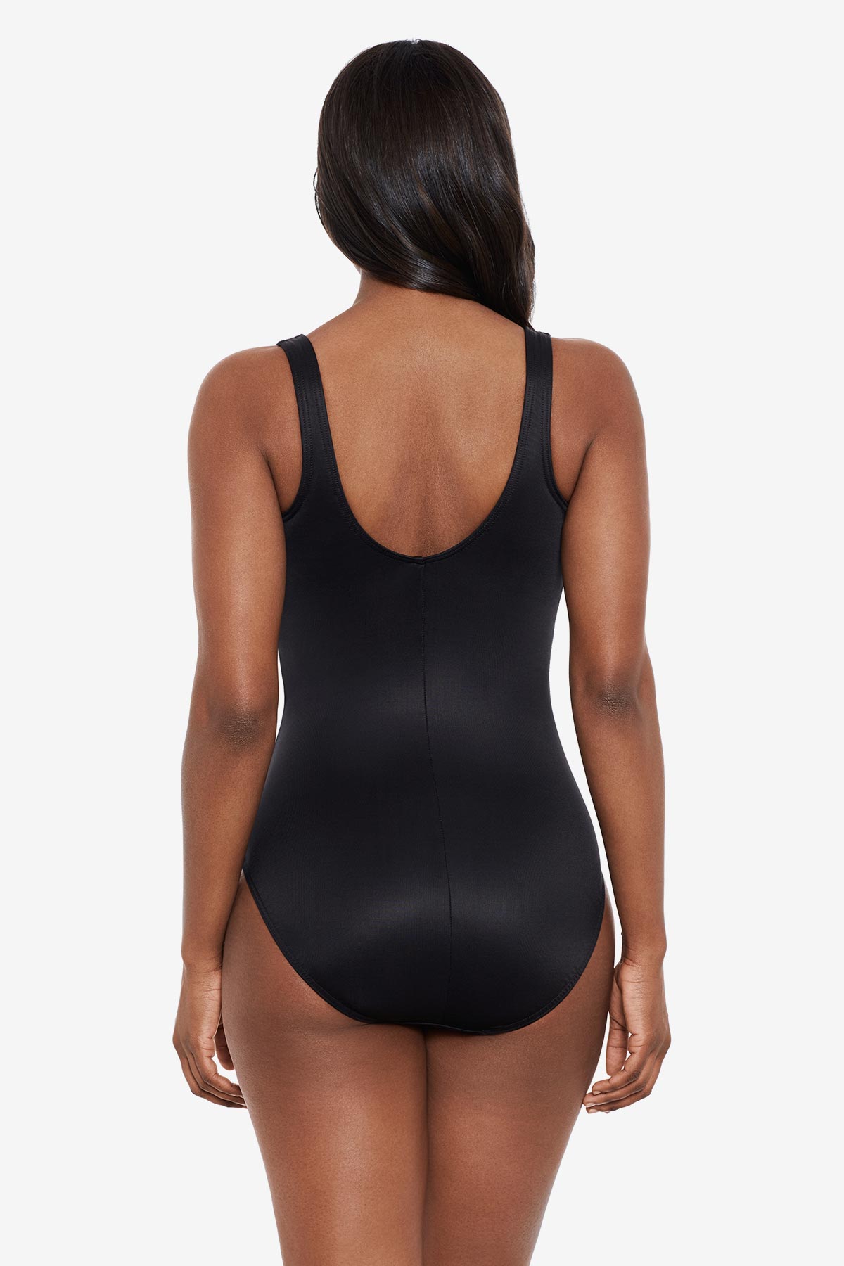Miraclesuit Black Sideswipe One Piece Swimsuit DD-Cup