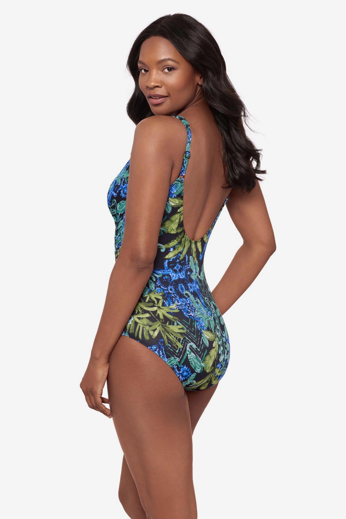 Miraclesuit Black/Multi DD-Cup Oceanus One Piece Swimsuit in Gasparilla