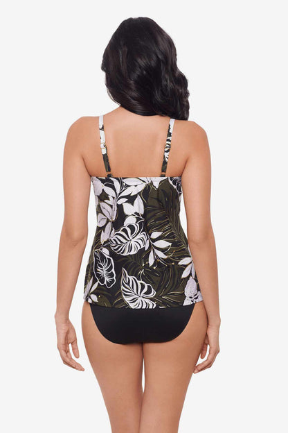 Miraclesuit Black/Multi Elle Dorado Love Knot Tankini Top DD-Cup