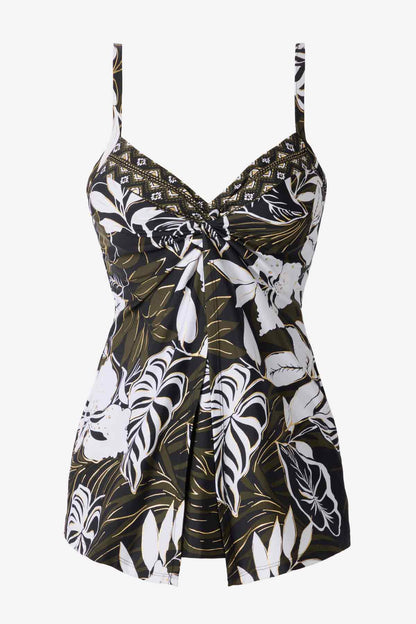 Miraclesuit Black/Multi Elle Dorado Love Knot Tankini Top DD-Cup