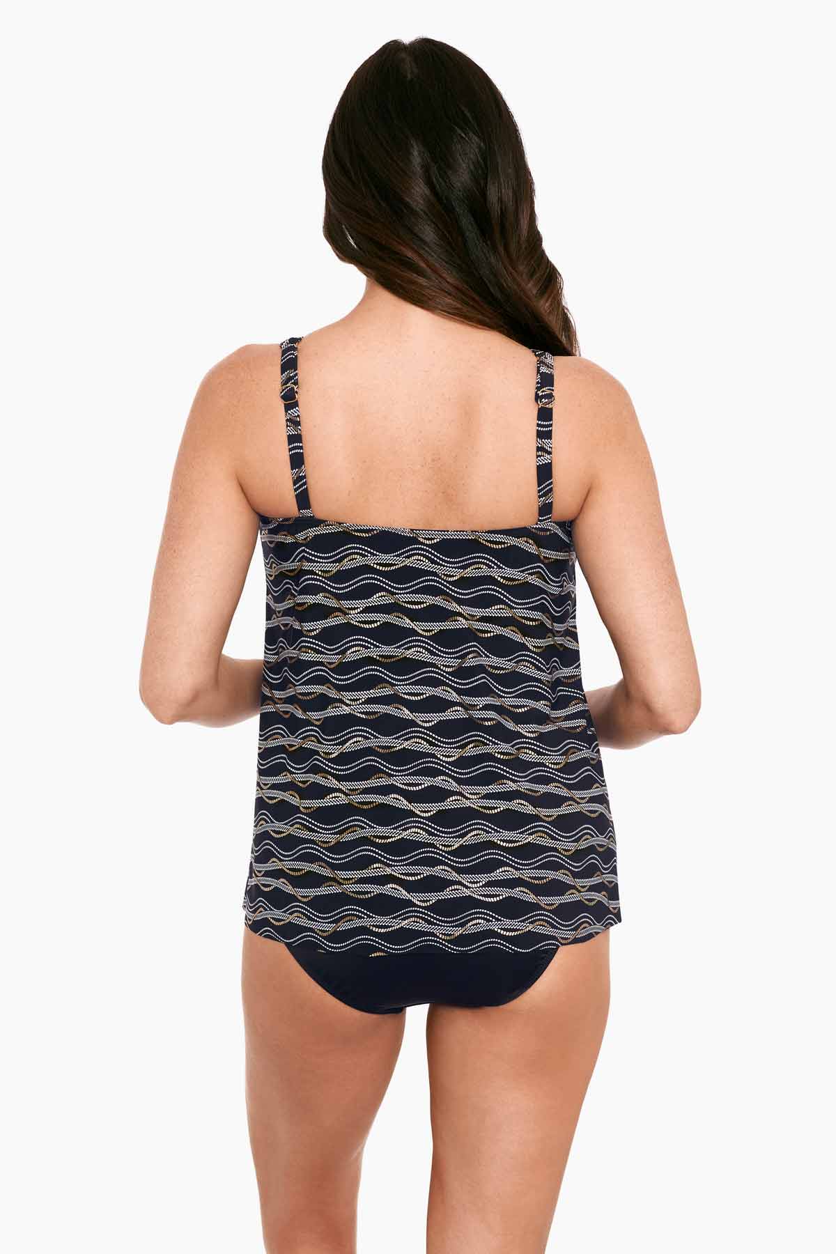 Miraclesuit Black/Multi Linked In Mirage Tankini DD-Cup