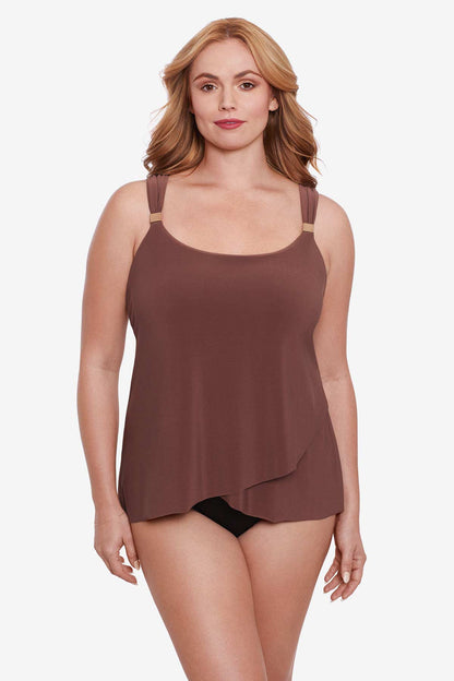 Miraclesuit Cayenne Plus Size Dazzle Tankini Top