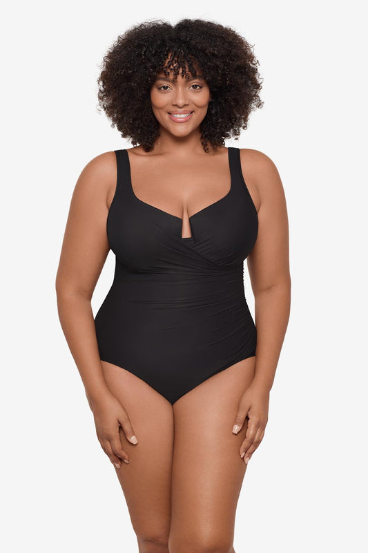 Miraclesuit Black Plus Size Escape One Piece