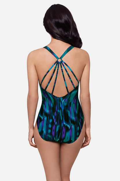 Miraclesuit Blue/Multi Magicsuit Drew One Piece in Rainfall