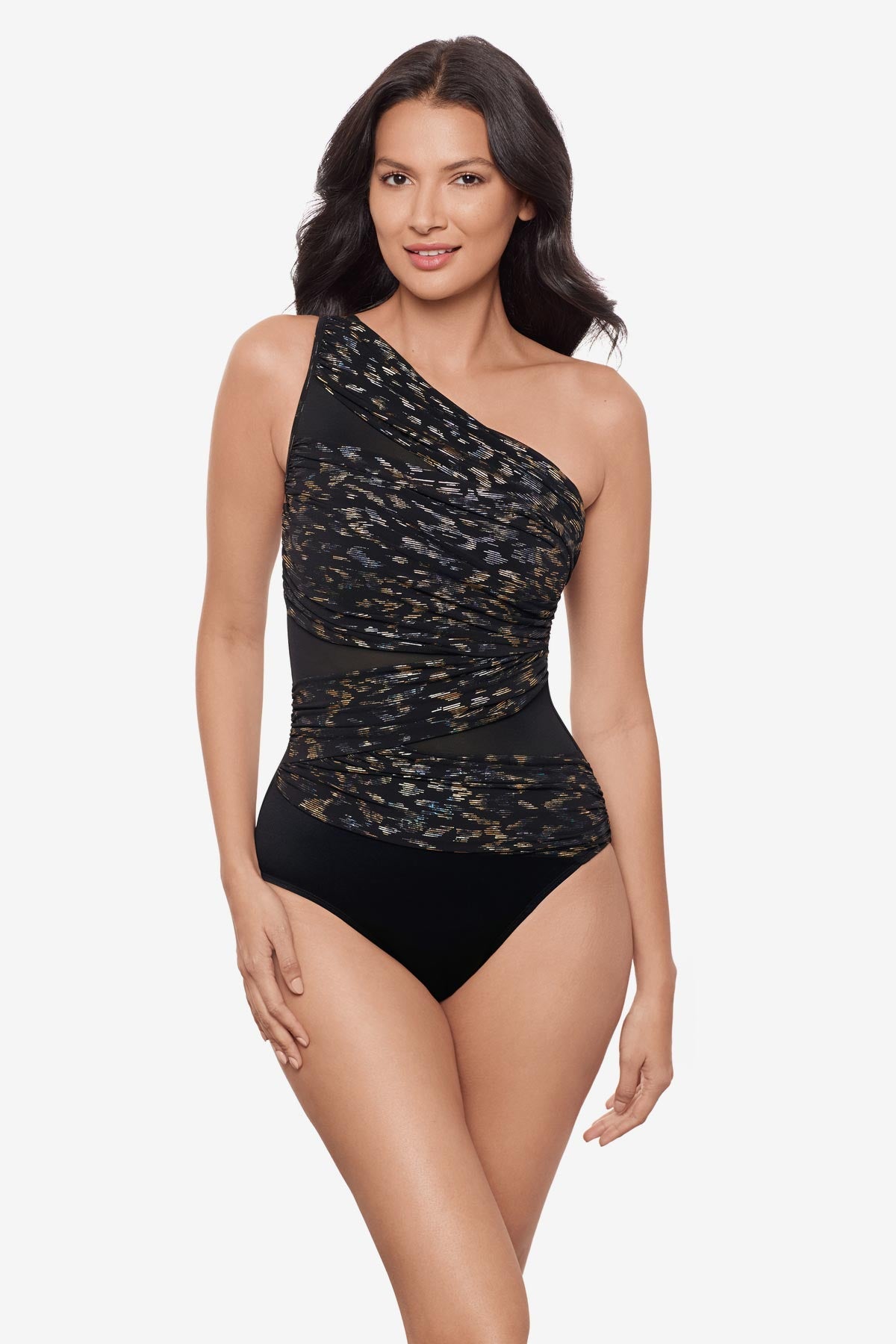 Miraclesuit Black/Multi Jena One Piece in Sparkle Plenty