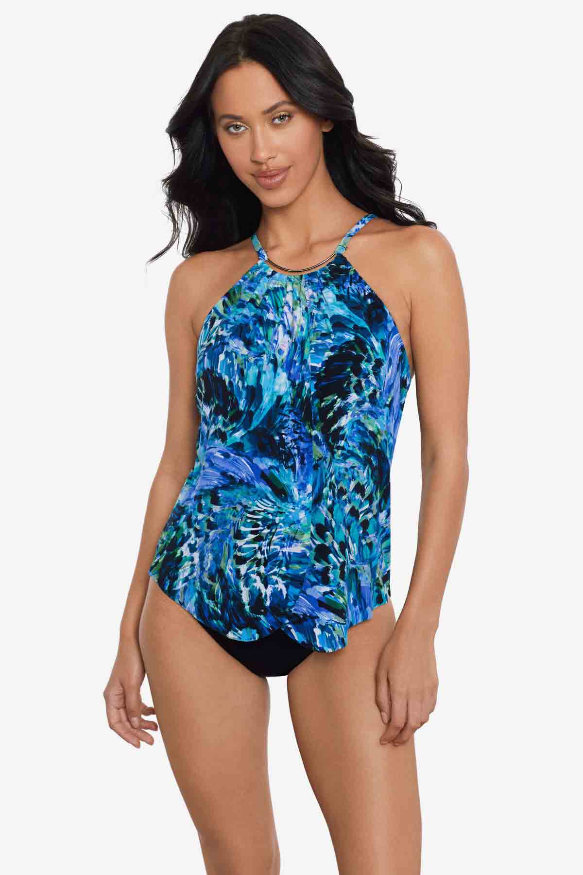 Miraclesuit Black/Multi Magicsuit Chanticleer Jill One Piece Swimsuit