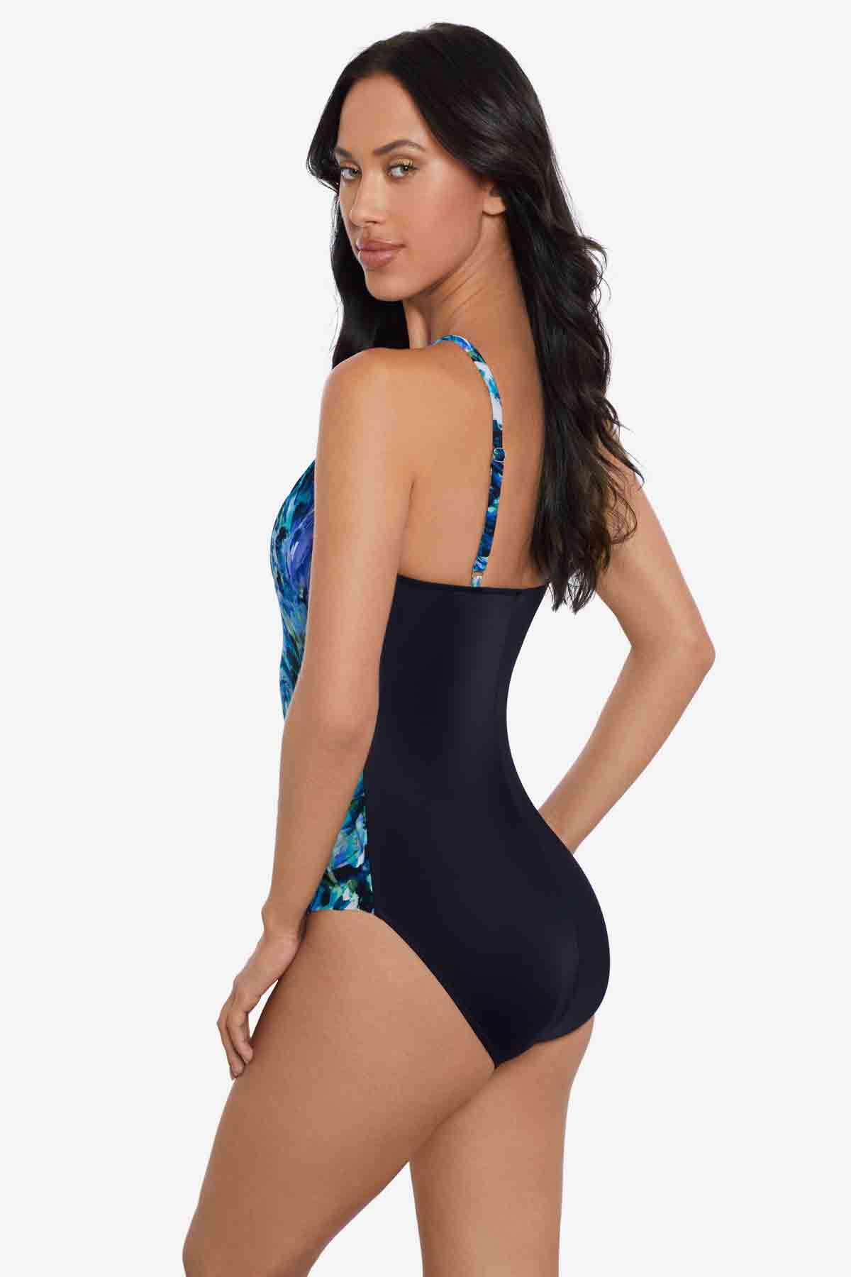 Miraclesuit Black/Multi Magicsuit Chanticleer Jill One Piece Swimsuit